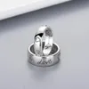 Women Girl Flower Bird Pattern Ring with Stamp Blind for Love Letter Ring Gift for Love Couple High Quality Jewelry223T