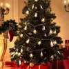 Sznurki LED Dekoracje świąteczne światła sznurka gwiazdy girlandy baterii baterii bajki lampy oświetleniowe do dekoracji drzewa Xams HKD230919