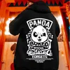 Herrtröjor tröjor retro brev panda tryck fleece hoodies överdimensionerade manliga och kvinnliga streetwear casual hooded tröjor lösa hiphop y2k hoody 230919