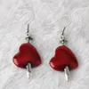 Dangle Earrings Vampire Heart Romantic for Women Swrod Cross Red Lady Ear Jewelry Brincos Prop