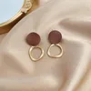 Stud Earrings Trend Small Flower Hollow For Women Girls Fashion Europe America Geometric Metal Dangle Jewelry