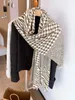Designers de luxo feminino cashmere inverno cachecol carta padrão cobertor cachecóis feminino tipo borla