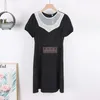 Summer Black Beige French Trend Odzież Wysokiej klasy Jacquard z krótkim rękawem Pearl Modna sukienka szlafroki średniej długości