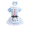 Rompers Baby Romper TUTU Dress With Headband Infant Princess Girl Clothes Size 318M Cute Design Party Costumes 230919