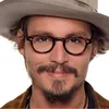 Okulary przeciwsłoneczne ramy Vintage w stylu Johnny Depp szklanki szklanki dla mężczyzn dla mężczyzn projektantka marki