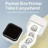 Pocket Sticker Printer- M02x Mini Printer BT Thermal Portable Mobil skrivare, bläckskrivare för skola, arbete, hemanvändning