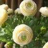 Kwiaty dekoracyjne 1PC 52 cm symulowane RODE Lotus Wysokiej jakości Fałszywe dekoracja ogrodu weselnego