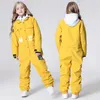 Skianzüge Kinder Schneeanzüge Winter Ski Overall Wasserdicht Baby Mädchen Schneeanzug Outdoor Sport Kinder Snowboard Set Schnee Tragen 230918