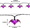 LED Strings Party Halloween Dekoracja Słoneczna Nietoperz LED LIGHT 10M WODY ODPOWIEDZIALNOŚĆ DOM/DOM/WEWNĄTRZ/Święto Dziękczynienia/Festiwal/Dekorowanie imprezowe HKD230919