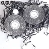 kuguysラウンドヴィンテージレコードレディングファッションジュエリーアクリルカスタムドロップイヤリングガールズギフト217k