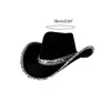 Wide Brim Hats Bucket Sequin Cowgirl Hat For Adults Cowboy Party Performance 230919