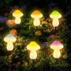 LED -strängar Party LED Solar Cute Mushroom String Lights Garden Decoration Light Waterproof Solar Fairy Lawn Lamp för uteplats Yard Landscape Lighting HKD230919