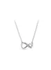 Sparkling Infinity Collier Necklace Authentic 925 Sterling Silver med Clear Cubic Zirconia DIY Fine Jewelry Necklace 398821C01