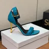 Designer Womens New Sandals Sexy High Heels Metal Genuine Leather Heels 10.5 cm High Wedding Party Dress High Heels Large 36-42