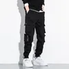 Godlikeu Cargo Pants Mens Summer Winter Stretch Multi Pocket Straight Skinny Sports Fitness Tracks Trousers286V