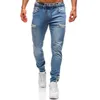 Vicabo Men's Jeans Fashion 2020 Sexiga casual jeans för män Black Blue Hole Mens Pants With Pocket Ropa de Hombre 2020 #W307L