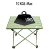 Lägermöbler Folding Camping Table Outdoor BBQ Backpacking Aluminium Alloy Portable Hållbar grilldisk möbler Dator Lätt 230919