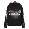 Fashion Clothing Luxury Designer Men's Sweatshirts Trendy Brand Hellstar High Street Ins Same Washed Old Mud Printed Hoodie Sweater For M 433