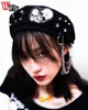 Berets Y2K Women Girl Lolita Berets Hat Gothic Punk Rivet Skeleton Chain Beret Hats Ladies Street Cool Hip hop Rock beret Caps 230918