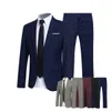 Men's Suits Blazers Trend Suit Two-piece Male British Gentleman Hair Stylist Groom Wedding Formal Suits For Men Wedding Jacket Full Blazer 230919