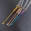 Hänge halsband mode metall halsband 4 färger mini sked små verktyg smycken rostfritt stål kreativt handgjort194y