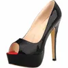 Kledingschoenen Herenpumps Crossdresser Unisex Drag Queen Mode Peep Toe Platform 14cm Sexy Lakleer Hoge Hakken Stiletto's 230918