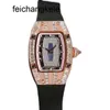 Richardmill Watch Womens Watches Designer Richa Milles Richar Fully Automatic Mechanical with Red Lips and Diamonds Simple Versatile Fashionabl