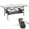 Camp Furniture 120/95CM Metal Aluminum Folding Camping Table Picnic table folding table camping table hiking table Portable Camping table 230919