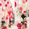 Flores decorativas 10 peças bolas de flores de papel pom para decoração de casamento diy carro artificial 5z