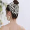 Modny ślub nowoczesny akcesoria do włosów z kryształowymi koronami ślubnymi i tiarami głowa biżuterii dhinestone normy ślubne tiara headb240z