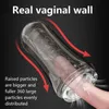 Sex Toy Massager Transparent Masturbators Cup Male Real Tight Vagina Blowjob Aircraft Penis erection Training 18