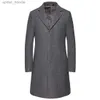 Mélanges de laine pour hommes YF603 S-5XL nouvelle mode automne et hiver vêtements style Long grande taille manteau pardessus homme mélanges manteau L230919