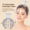 Head Massager 12 Claws Electric Vibration Massage Device Relieve Fatigue Scalp Relaxation Wireless Portable 230918