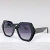 Designer sunglasses are high-quality UV400 for driving traveling and men polygonal thick frame with symbols on the side Elegant and cold women