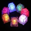 Cambia colore LED Glow Light Cubetti di ghiaccio Bomboniera Fai da te Giallo Bianco Luce incandescente per la decorazione 12 LL
