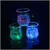 Wine Glasses Led Flashing Glowing Beer Glass Cup Mug Water Liquid Activated Light-Up Luminous Party Bar Drink Cups Drop Delivery Home Dhvyh