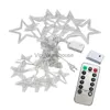 LED-snaren Feest LED-kerstverlichting Stergordijn String LED-slinger Decoratie Kerst Bruiloftslicht 3M Vakantieverlichting buiten AC110V of 220V HKD230919