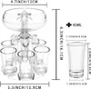 Outils de bar Distributeur de boissons de fête avec 6 verres Ensemble support acrylique Outil de jeu de boisson Rassemblement de famille Verre à vin 230919