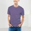 Camisas masculinas moda primavera e verão casual manga curta em torno do pescoço camisa de cor sólida top pesado algodão masculino grande alto