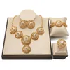 Necklace Earrings Set Fashion Dubai Gold Plated For Women African Nigeria Bride Wedding Party Jewellery