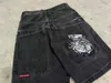 Pantalones cortos para hombres Pantalones cortos JNCO Y2K Hip Hop Estampado gráfico Baggy Denim Gym Shorts Hombres Mujeres 2023 Verano Nuevo Harajuku Gothic Men Shorts de baloncesto T230919