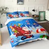 Set di biancheria da letto Buon Natale Set di Babbo Natale Tessili per la casa Copripiumino singolo doppio con federa King Size Regali di festa 230919