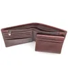 Kod 186 Äkta läder mode män plånbok med kortinnehavare po innehavare man purses hög kvalitet251k