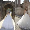 Bescheiden Pnina Tornai Elegante baljurk Sweetheart Mouwloos Ruglooze Handgemaakte bloem Trouwjurken Bruidsjurken Sweep Trein Br2742