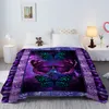 Blankets Butterfly Throw Blanket Purple and Blue Design for Kids Adults Cozy Couch Sofa Bed Living Room 230919