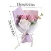 Dekorativa blommor Artificial Rose Bouquet Soap Flower Mors dag gåva bröllop födelsedagsfest presenter ornament hem dekoration