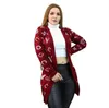 2024 primavera novas blusas femininas mangas soltas longas na moda malhas carta moda cardigan com decote em v camisola de malha topos jaqueta outwear