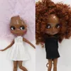 Dockor Icy DBS Blyth Doll Super Black Hud Black Hair Afro Hår Joint Body Shiny Face 16 BJD 30 CM Toy Anime 230918