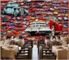 Tapety 3D ścienne murale tapety do ścian 3 d europejski nostalgiczny klasyczny cegła auto