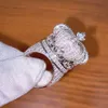 Пройдено сверкающее испытание Vvs Муассанит кольцо с бриллиантом на заказ Корона Молния Деньги Чемпионское кольцо Кольцо ручной работы на заказ